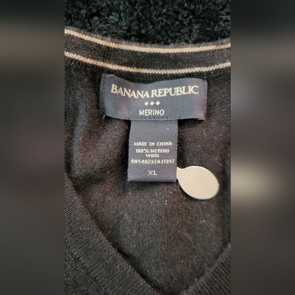 Banana Republic Merino Wool V Neck Sweater Mens Xl - Picture 2 of 6